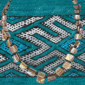 Abalone Mother of Pearl Heishi Necklace –‎ Southwestern Boho Navajo Style